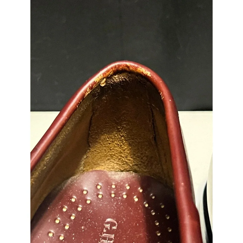 G.H. Bass Burgundy Tassel Loafers Mens Size 10D Leather Dress Shoes Classic Wear